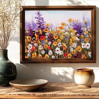 JATOK 3 Pack Paint by Numbers Kit for Adults, Blooming Flowers, 16 x 20 in - Image 5