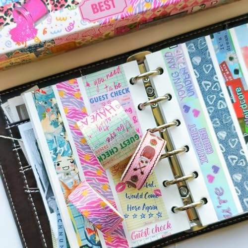 36 Rolls Vaporwave Aesthetic Washi Tape Set, Decorative Scrapbook Tape for Journaling, Bullet Journals, Planners, DIY Crafts and Gift Wrapping - Image 5