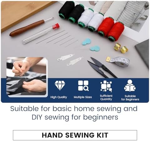 TLKKUE 40 Pcs Sewing Kit, Steel Needles for Hand Sewing with Threads - Image 3
