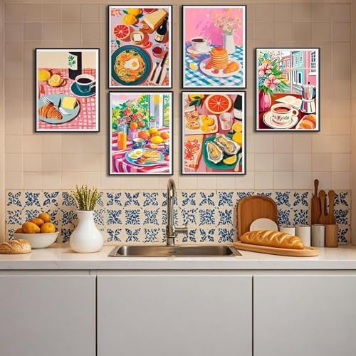 YOLENIX 6 Pack Delicious Food Paint by Numbers Kit for Adults Beginner - Image 2