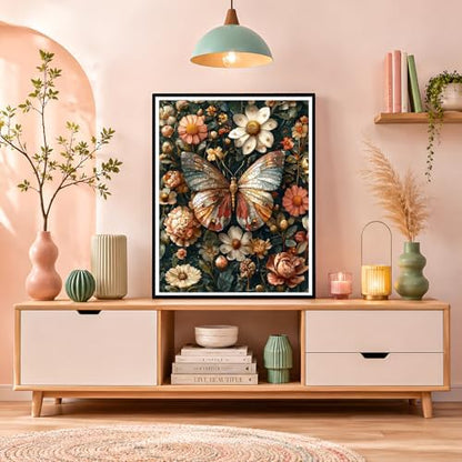 NXIKYO Butterfly Paint by Numbers Kit for Adults Beginner, Flowers Adult Paint by Number Kits on Canvas, DIY Acrylic Oil Easy Painting by Numbers for Home Wall Decor 16 X 20 inch (Without Frame) - Image 7