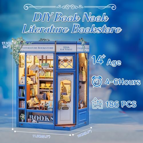 CUTEBEE Book Nook Kit for Adults, DIY Miniature House Kit, Mini House - Image 4