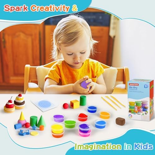 GAGATOAD air Dry Clay for Kids 36Colors with Guide Book Ultra Light Air Dry Clay Kit with Pressing Board Modeling Clay Plastic Tools, for Boys and Girls Age 3-12 Year Old Gift Toy Clay Art Crafts - Image 3