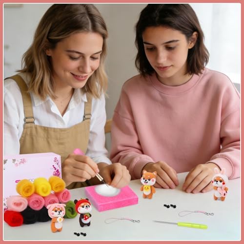 UOOU Needle Felting Kit, Wool Felting Kit with 6 Pcs Felting Needles - Image 6