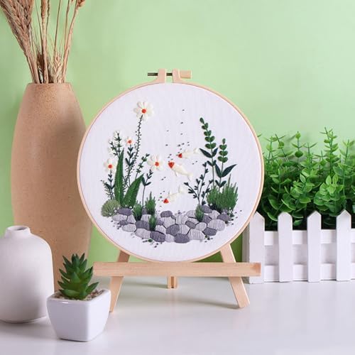GLTAYLMY Fish Embroidery Kit for Beginners Adults,3 Set Cross Stitch Kits with 1 Plastic Embroidery Hoops,Needles and Color Threads,Needlepoint Kit for Hand Embroidery Starter - Image 4