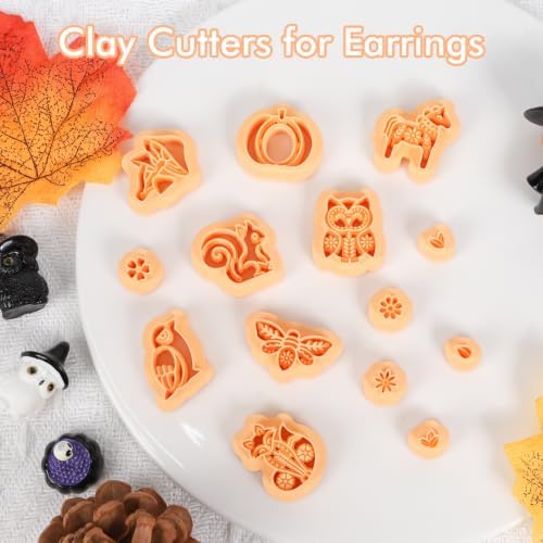 Puocaon Fall Animal Fox Polymer Clay Cutters for Jewelry Earring Making - Image 4
