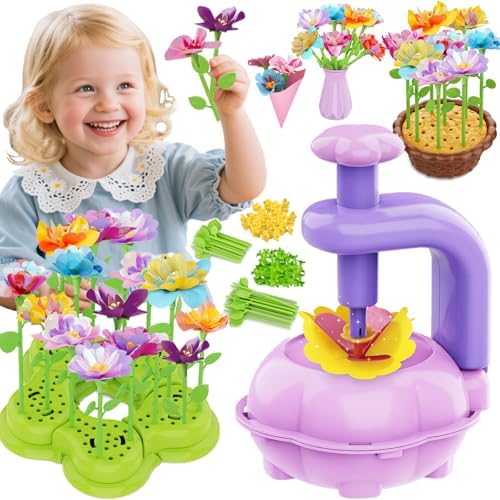 FUNZBO Girls Toys - Flower Bouquet Craft Kits, DIY Arts and Crafts Supplies by FunzBo
