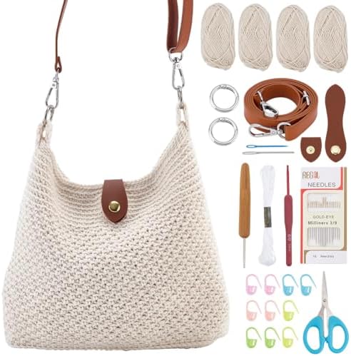 ACRNIGHEET Crochet Bag Kit for Beginners DIY Crochet Purse for Women by ACRNIGHEET
