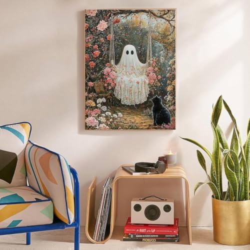 Halloween Ghost Cross Stitch Kits for Beginners Adults - Counted Cross Stitch Kits Needlepoint Cross-Stitch Patterns Dimensions Needlecrafts Embroidery Kits Arts and Crafts - Image 4