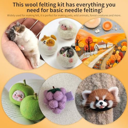 JUPEAN Needle Felting Kits for Beginners Adults Needle Felting Supplies - Image 6