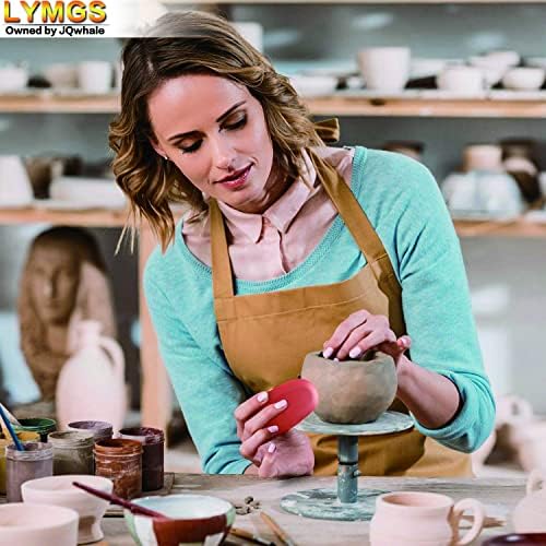 LYMGS Soft Silicone Pottery Clay Sculpt Tools Set, Smooth Artists Ceramic Shaping Tool for Potter Modeling Soft Rib, Red 3 Different Size - Image 6