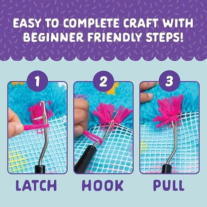 LatchKits Cupcake Pillow - Latch Hook Kits for Kids, Arts and Crafts, Yarn Art, Kids Crafts, Toys for Girls, Birthday Gift for Girls, Easy to Follow Pattern, Hook Included, Craft Kits, Ages 6+ - Image 4