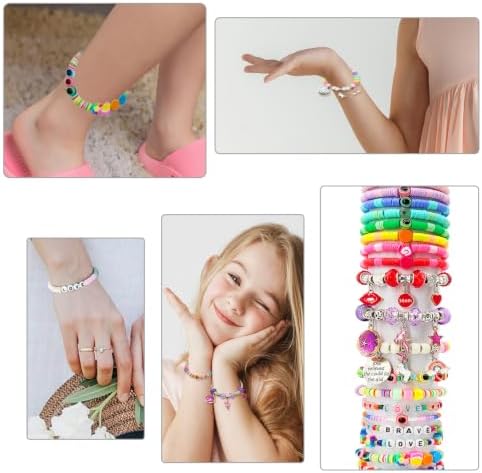 leitait Girls Toys Bracelet Making Kit - 3000pcs Charm Jewelry Making Kit Supplies,Easter Basket Stuffers,Unicorn/Mermaid Crafts Birthday Gifts for Girls Ages 5 6 7 8 9 10 11 12 Years Old - Image 5