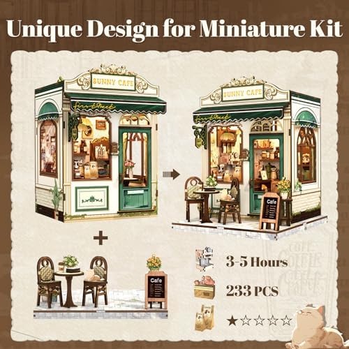 Fsolis Book Nook Kit Miniature House (Sunny Cafe) - Image 2