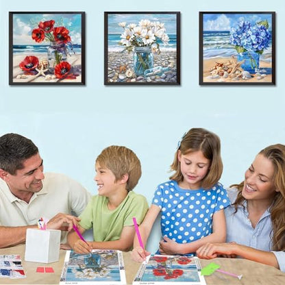NEGEKFKX 3 Pack Beach Cross-Stitch Kits for Adults Beginners - Image 3