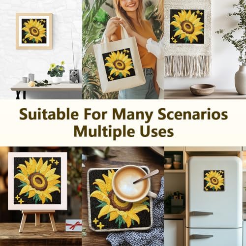 Doodlream Sunflower DIY Punch Needle Embroidery Kit for Adult Beginner - Image 5