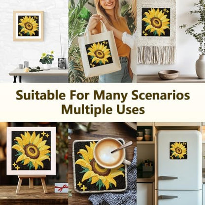 Doodlream Sunflower DIY Punch Needle Embroidery Kit for Adult Beginner - Image 5