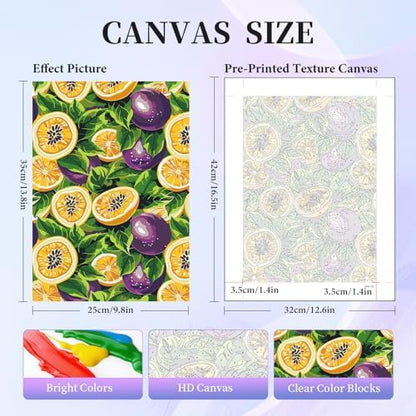 Okarina 6 Pack Paint by Numbers Kit for Adults & Beginners, Fruit Designs - Image 2