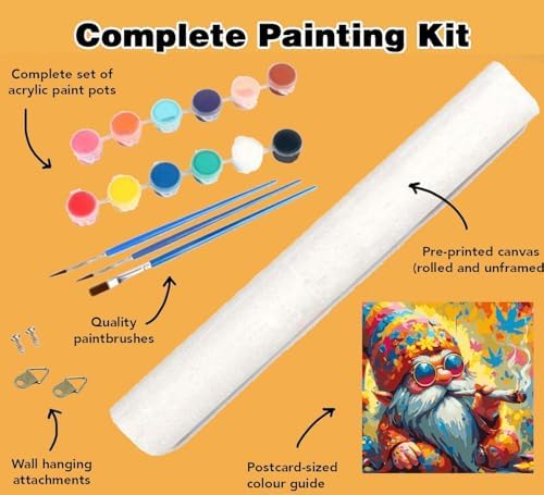 Meothan Paint by Numbers Kit for Adults Beginner 16X16 inch (Without Frame) - Image 5