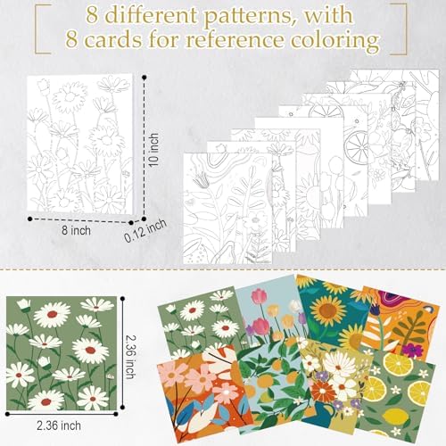 Cholemy 36 Pcs Paint and Sip Kit Gift for Adults 8''x10'',Flowering - Image 4