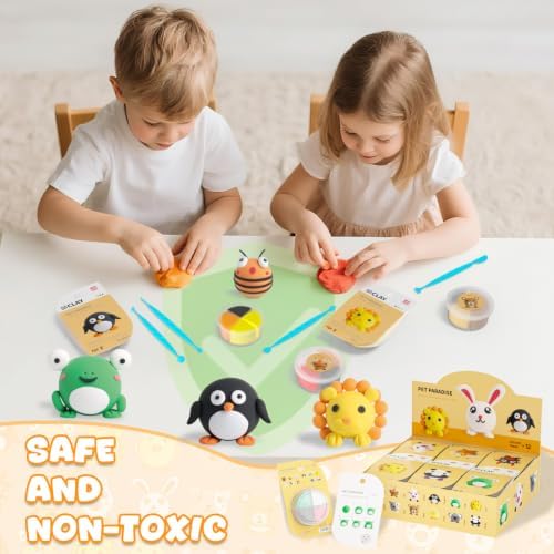 LOUFOR Air Dry Clay Kits for Kids, 12 Boxes - Image 2