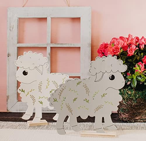 Wooden Lamb Cutouts 12 x 11-1/2 inch, Pack of 3 Unfinished Wood Cutouts for Crafts and DIY Decorations, by Woodpeckers - Image 5