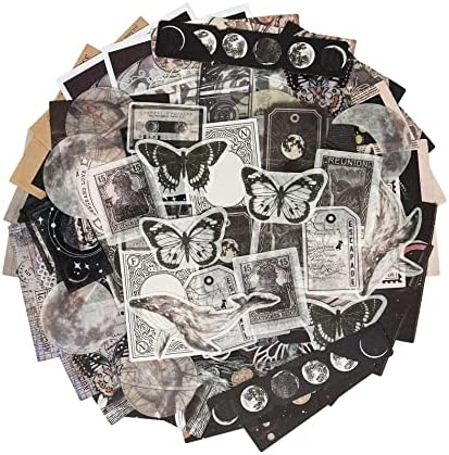 Vintage Ephemera Scrapbook Stickers,100 Pieces Star Universe Bundle Junk Journal Kit Supplies Material Paper Pack Decorative Aesthetic for Craft Art Bullet Junk Journal Planner Collage Album - Image 2