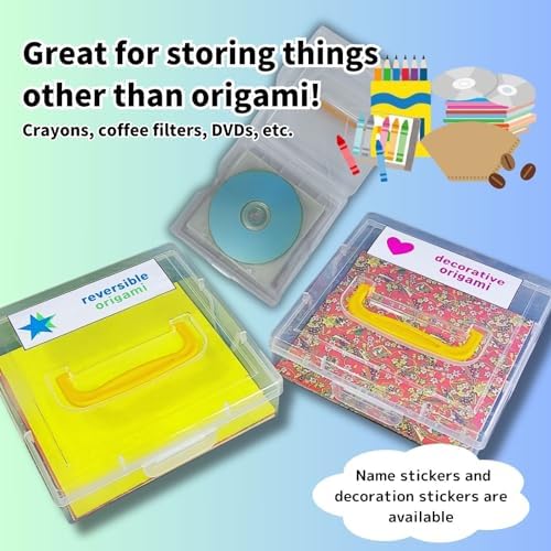 Someie｜Origami Paper for Kids｜Origami kit｜Kids Craft｜6 Inch (15cm) Origami Paper Storage Container ｜Japanese Pattern Sheets 4 Pattern×10 Sheet Each Total 40 Sheets (Japanese Pattern：flower) - Image 7
