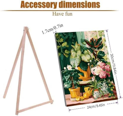 WUDWL Paint by Numbers Kit for Adults Framed Canvas, with Wooden Easel - Image 5