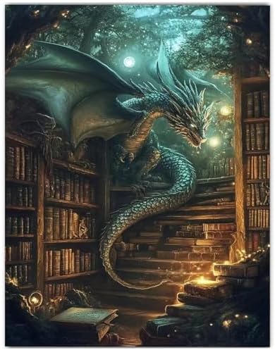 CRZMODE Dragon Paint by Numbers Kit for Adults, Dragon Paint by Numbers for Adults, Acrylic Painting Crafts for Home Decor Gift (16x20inch) by Unknown