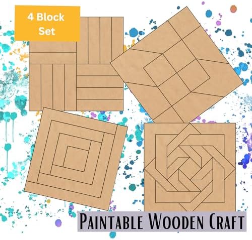 9" Barn Quilt Kit Set 4 | Log Cabin, Road to OK, Slip Knot, Rail Fence - Image 5