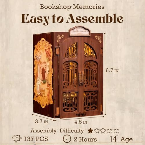Fsolis Book Nook Kit - Booknook Bookstore (Bookshop Memory) - Image 2