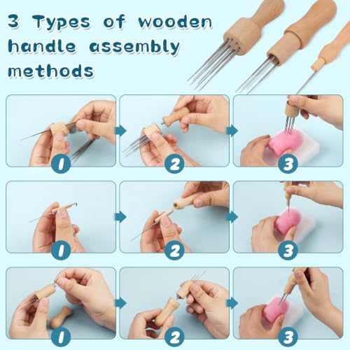 Mayboos 60 Colors Needle Felting Kit with Assorted Wool Roving & Needles - Image 5