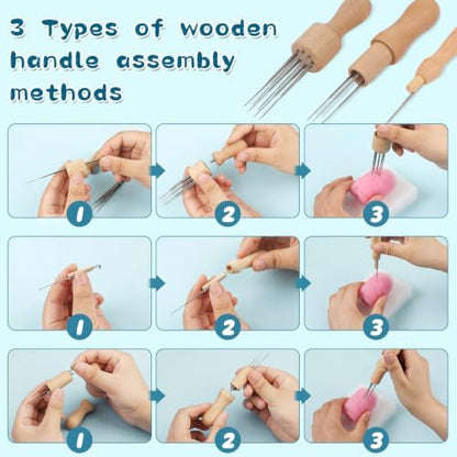 Mayboos 60 Colors Needle Felting Kit with Assorted Wool Roving & Needles - Image 5