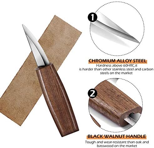 Wood Carving Kit with 6pcs Whittling Knives,Trimming Knife for Woodwork,Chip Carving Knife Kit, Whittling Kit DIY Hobbies for Beginners Adults Kids Hobby - Image 2