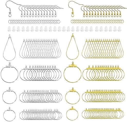 XKCWXY 483Pcs Earring Making Kit with Beading Hoops and Earring Findings by XKCWXY
