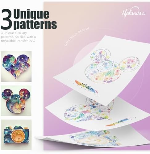 Halandar Paper Quilling Tools Set with 45 Colors 5mm 900pcs Quilling Strips - Image 2
