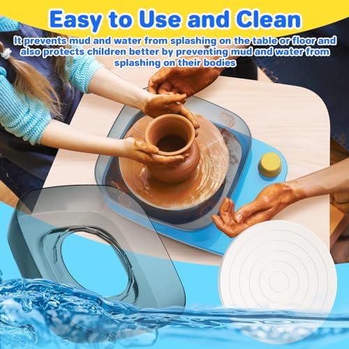 Innofans Pottery Wheel for Kids - Complete Pottery Kit & Tools for Beginners, Plug-in Rechargeable Battery, Upgraded Detachable Turntable Adjustable Speed, DIY Clay Maker for Kids 9-12 (Patented) - Image 5