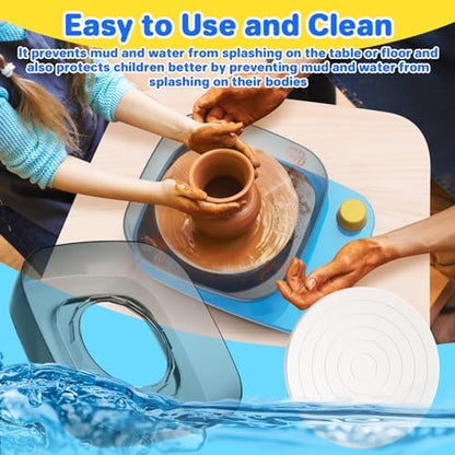 Innofans Pottery Wheel for Kids - Complete Pottery Kit & Tools for Beginners, Plug-in Rechargeable Battery, Upgraded Detachable Turntable Adjustable Speed, DIY Clay Maker for Kids 9-12 (Patented) - Image 5