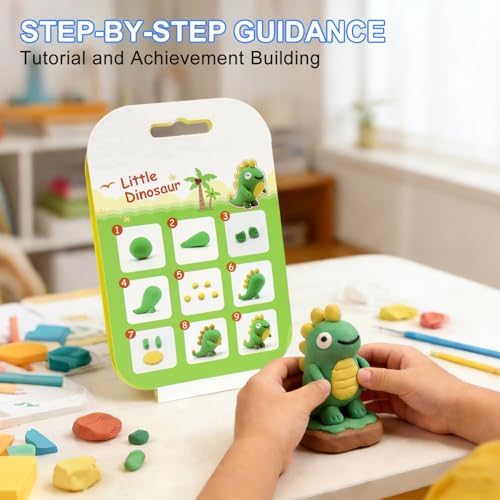 Air Dry Clay Kit for Kids: 12 Animals Clay with Sculpting Tools & Tutorials - Image 3