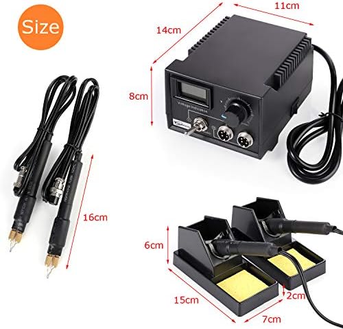 Wood Burning Machine Kit,Dual Pens 110V 60W Premium Quality Pyrography Machine,Digital Temperature Control Wood Burning Detailer with 20 Tips for Wood/Leather/Gourd (Digital Temperature Display) - Image 5