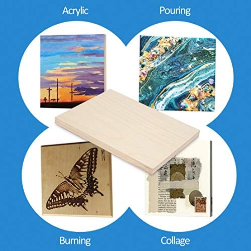 Falling in Art 4 Pack 9x12’’ Unfinished Birch Wood Panels Kit for Painting - Image 2