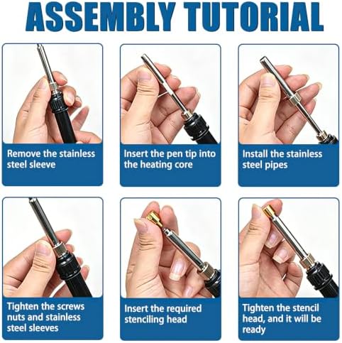 Wood Burning Kit, 30Pcs Wood Burning Tool Adjustable Temperature 200~450 ℃ (392-842℉) Wood Burning Pen Kit for Adults Beginners - Image 5