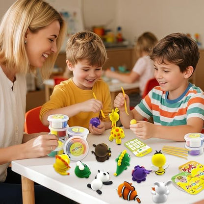 Air Dry Clay for Kids – 12 Animal Modeling Clay Craft Kit with Sculpting Tools and Step-by-Step Tutorials, Non-Toxic Modeling Clay for Ages 6-12, Art Activity Set for Boys Girls - Image 5