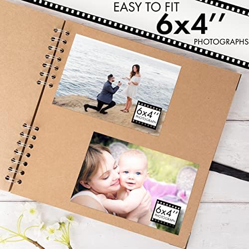 10 x 10 Inches Scrapbook Album For 4 x 6, 8 x 10 Pictures, 70 Pages, Brown - Image 4