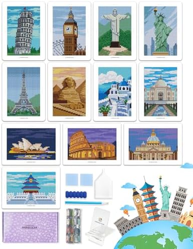 forever young Minigem World-Famous Landmark Diamond Art Kits, 5x7 Inch Card by FOREVERYOUNG