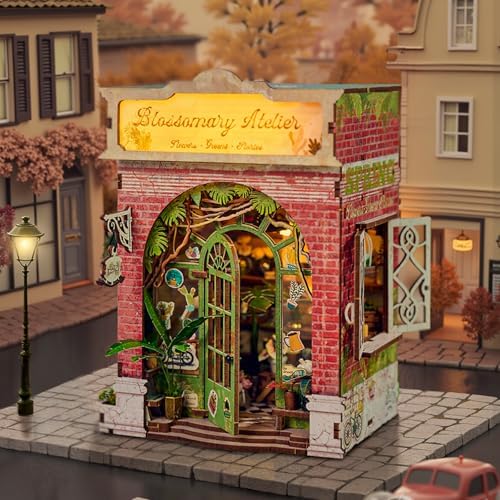DIY Book Nook Kit, Miniature Dollhouse Bookshelf Insert with Light - Image 6