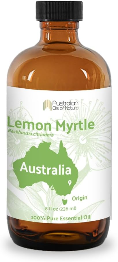 Nature Packaged Lemon Myrtle Essential Oil - Experience an Invigorating, Fresh Citrus Aroma - Pure, Undiluted Therapeutic Grade Essential Oil - 8 oz