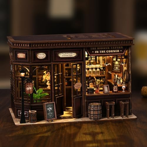 ISSEVE Book Nook Kit, Miniature House Kit Dollhouse Booknook Kit for Adults - Image 4