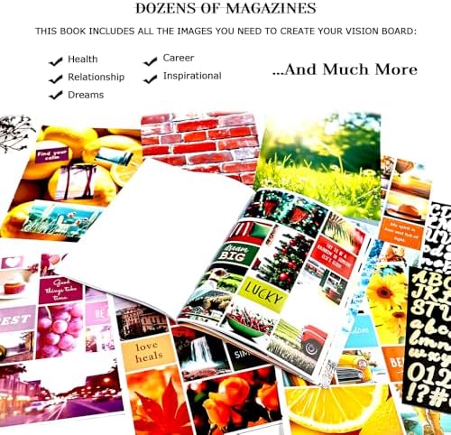 Diuhofart 2026 Vision Board Sticker Book - 300+ Peel & Stick Landscape Images with Metallic Letters, Complete Vision Board Kit & Supplies for Women Men, Dream Board Magazine for Goal Setting - Image 2